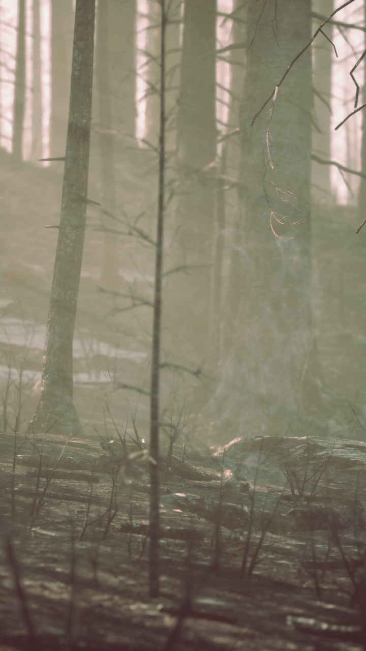 camino del bosque de niebla