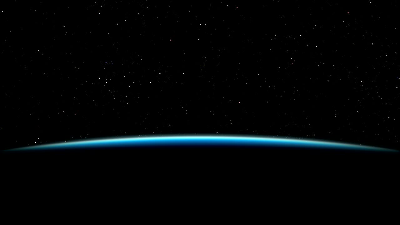 움직이는 별 하늘과 함께 아름다운 우주 배경