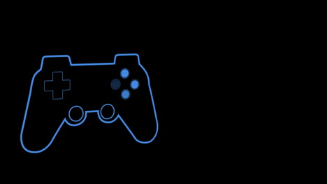 animation of blue video game logo