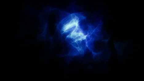 glowing blue smoke