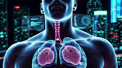human lungs anatomy visualization