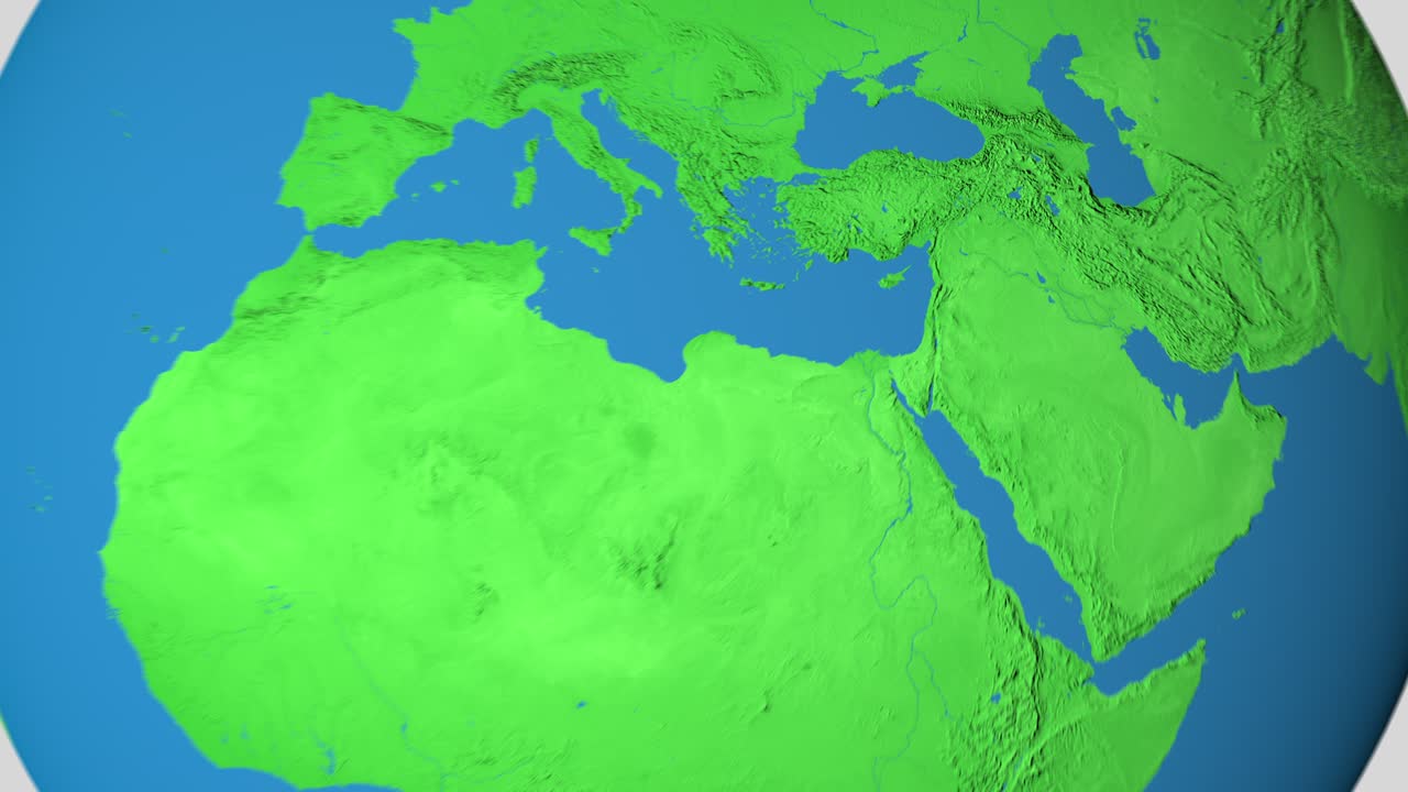 키프로스의 3d 지도를 확대합니다.