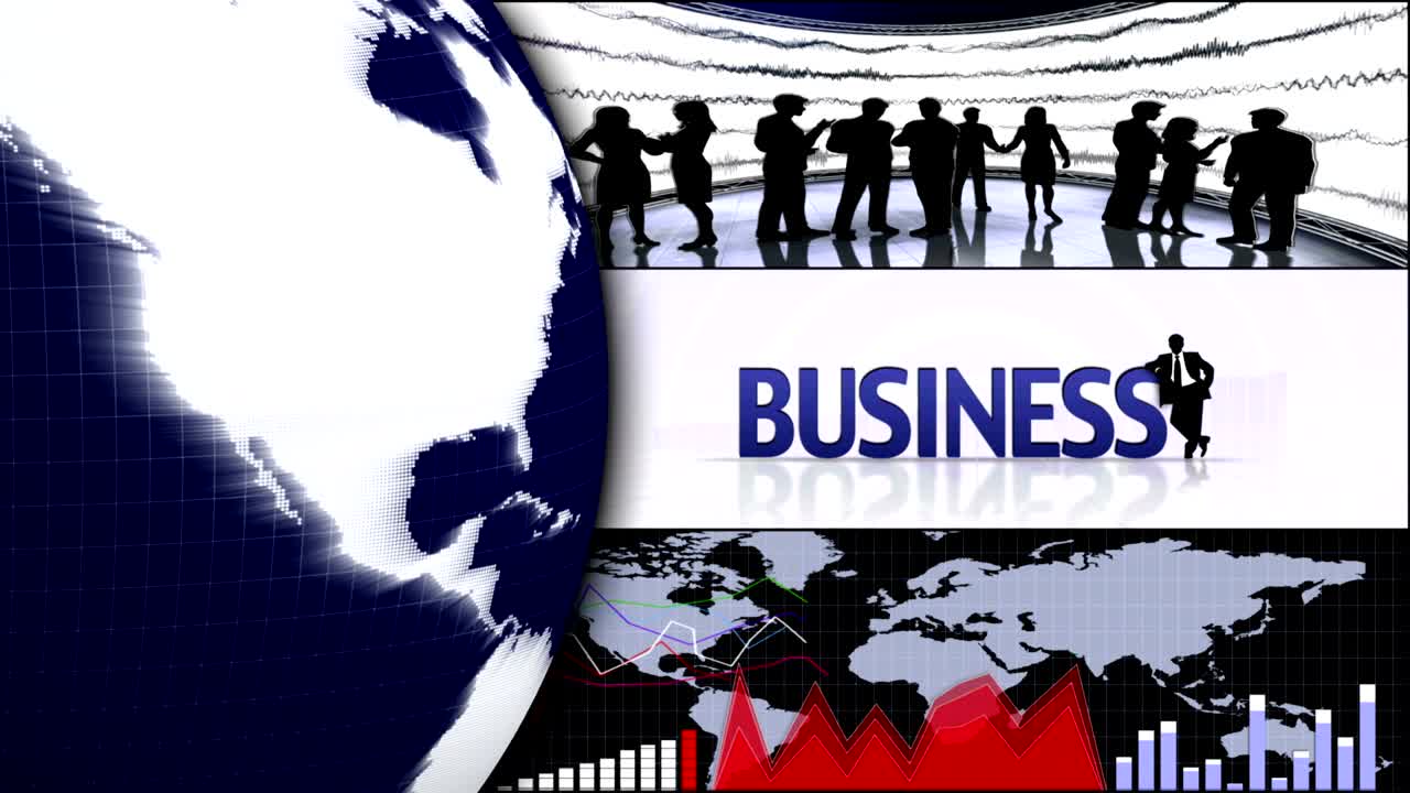 비즈니스 몬태지 애니메이션, 배경, 렌더링, 루프