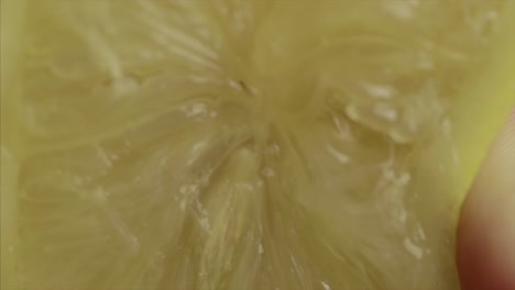 close-up of a lemon slice