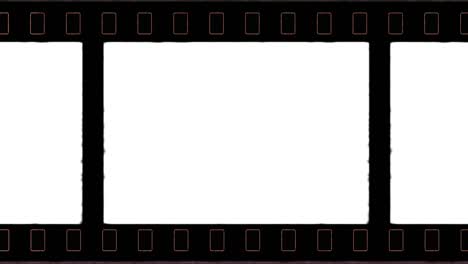 vistavision film frame with sprocket hole and film edge flare