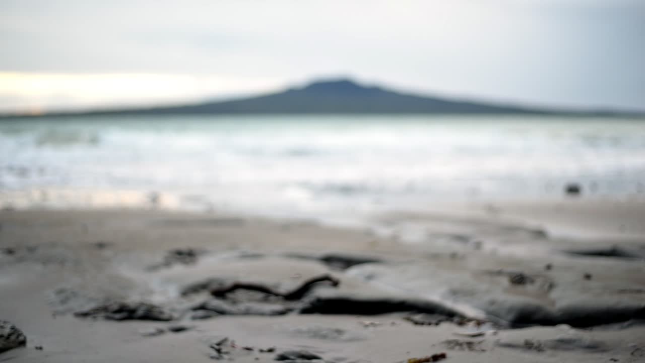 장엄한 랑기토토 화산이 초점을 맞추고 있다
