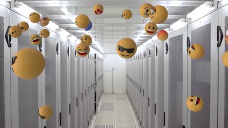 Emoji-icons-with-computer-servers-in-the-background