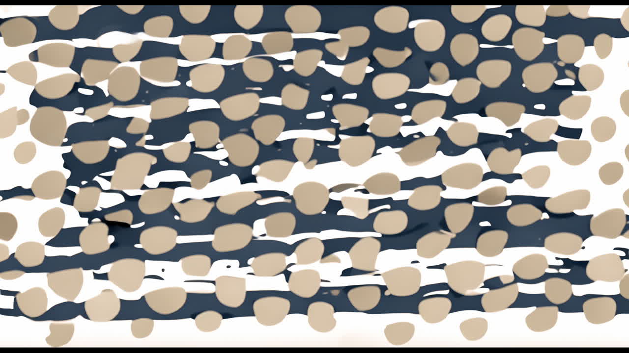 Animation of pink spots and purple lines on white background