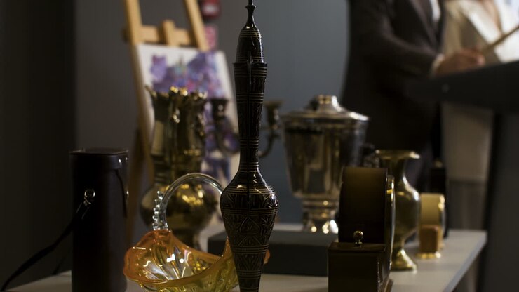 Antiques on a table