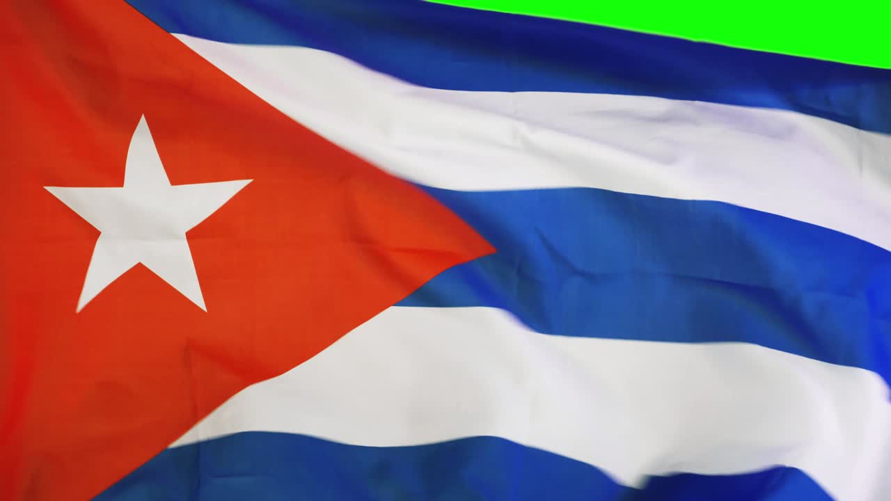 Bandiera di Cuba che sventola in studio.