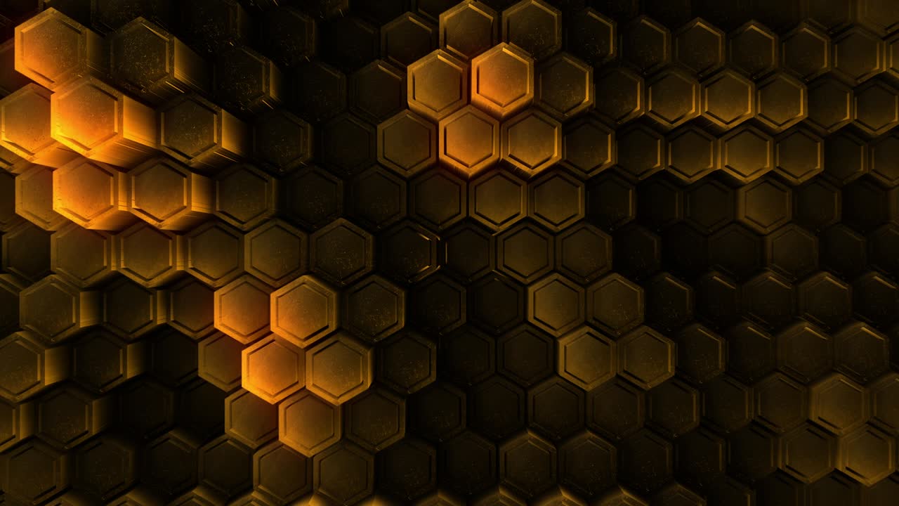 animación hexagonal abstracta patrón multicolor concepto suave de 4k