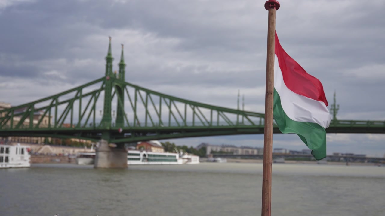 Ponte Elisabetta e bandiera ungherese