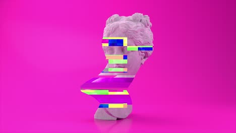 pink aesthetic statue bust