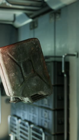 rusty metal jerrycan