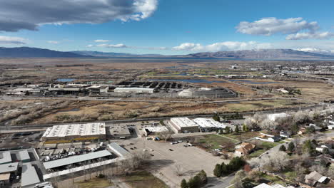 aerial view of industrial park in provo utah