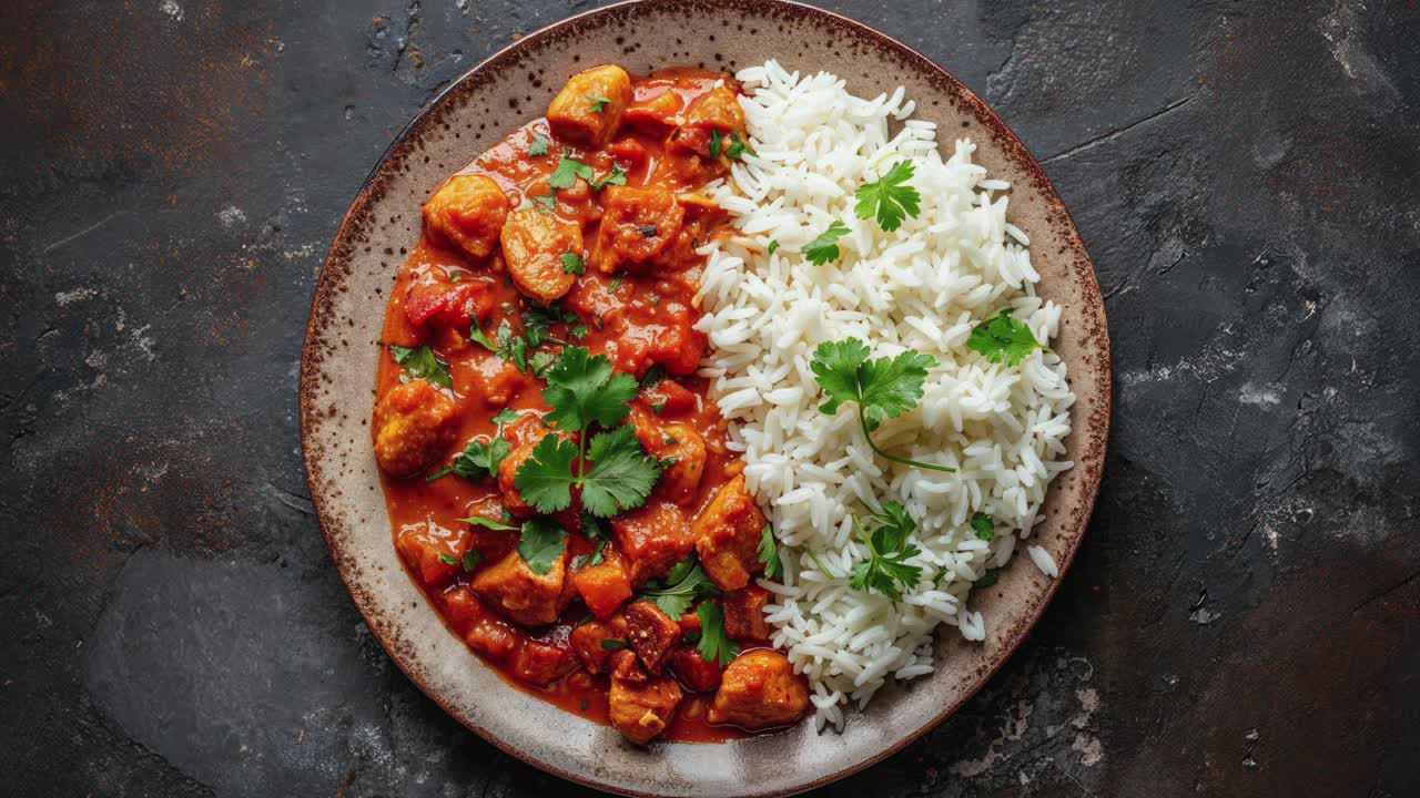 pollo al curry con arroz