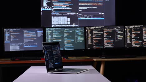 developer workstation with multiple monitors