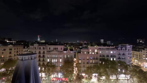 barcelona evening skyline timelapse from a high angle