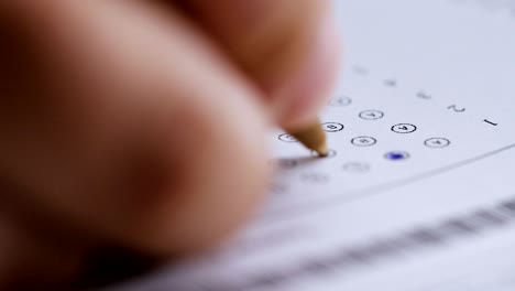 choose the right answer during the multi-test exam