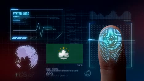 Finger Print Biometric Scanning Identification System. Macau Nationality