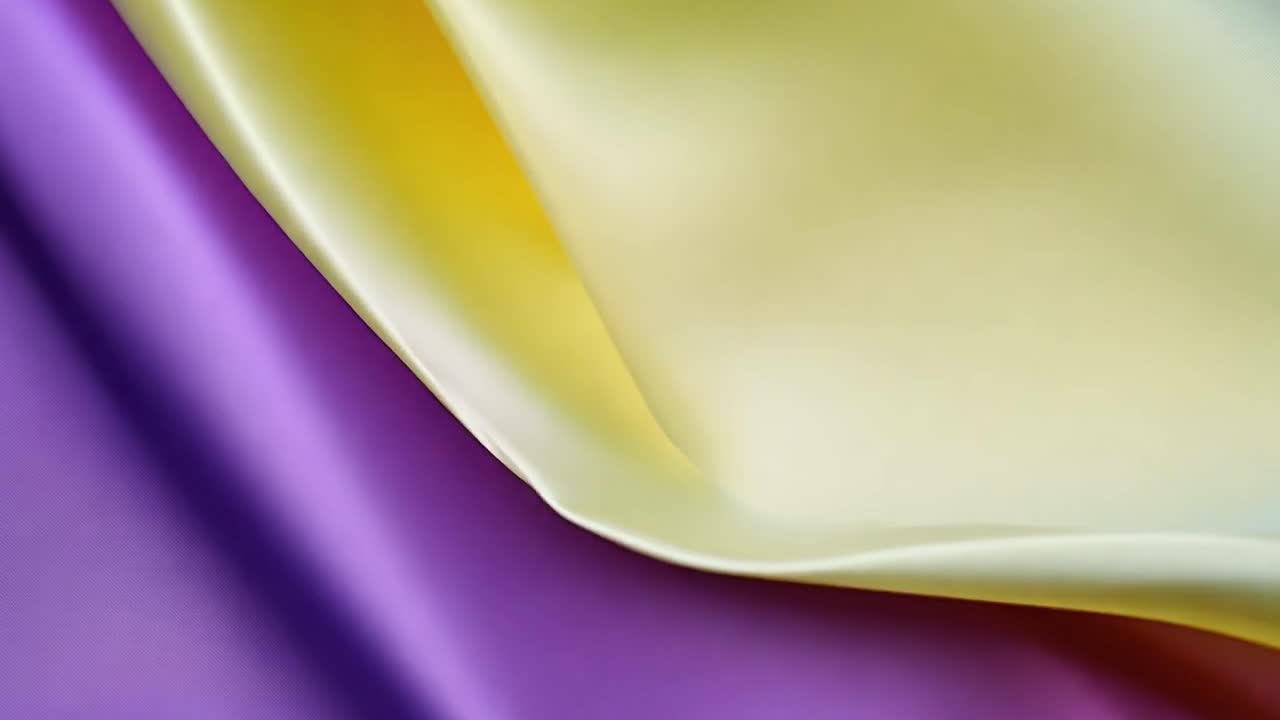 Colorful silk fabric with folds and gradients
