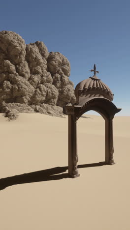 stone archway in the desert