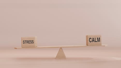 el estrés y la calma equilibrando en el columpio
