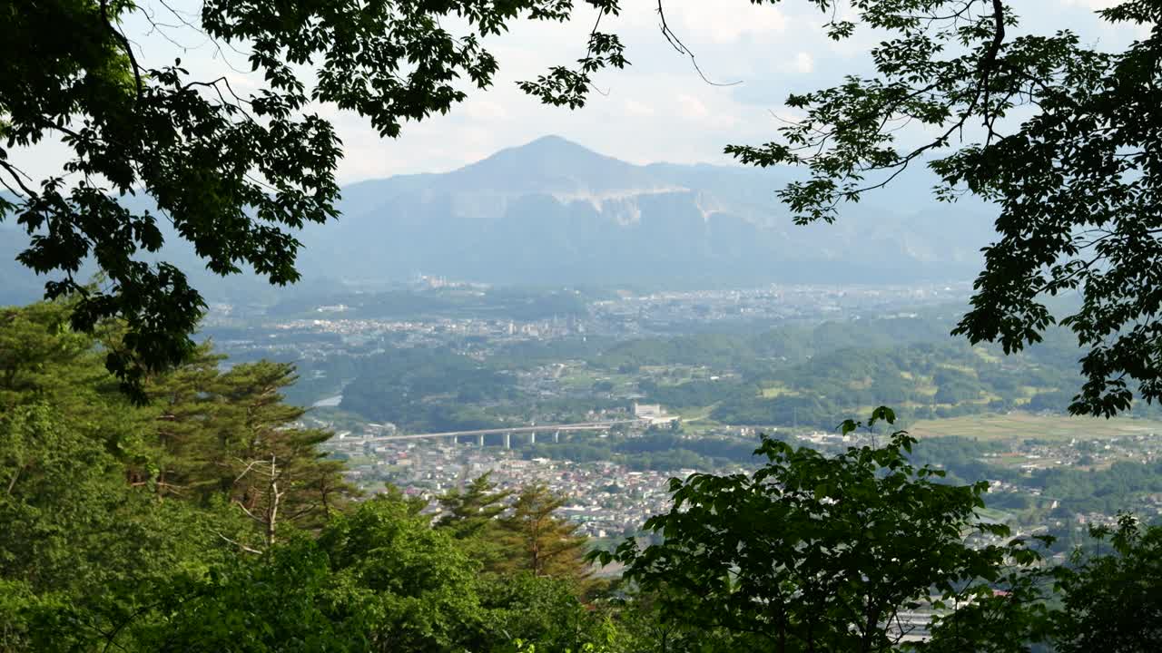 Famouns mountain in Chichibu near Tokyo, Mt. Buko. Panorama view