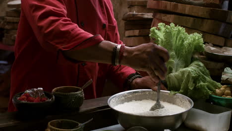 man cooking in the kitchen