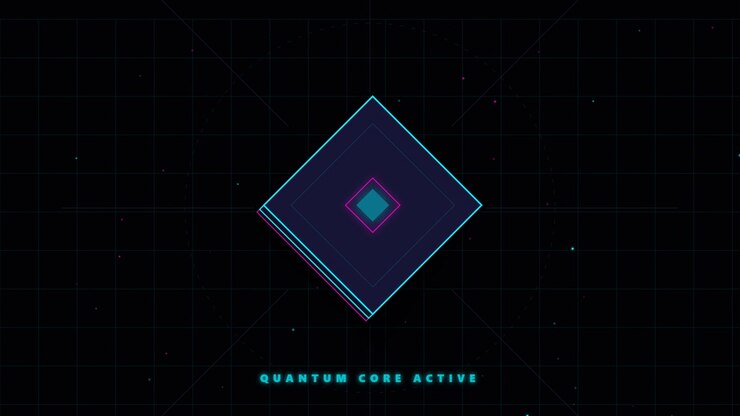 Futuristic Quantum Core Active Digital Interface Animation