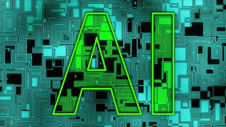 Animation of ai text and data processing over computer servers