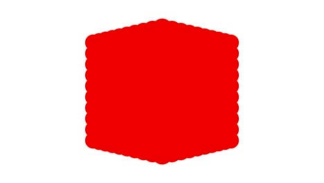 3d looping animation of the large red cube rotating on the white background