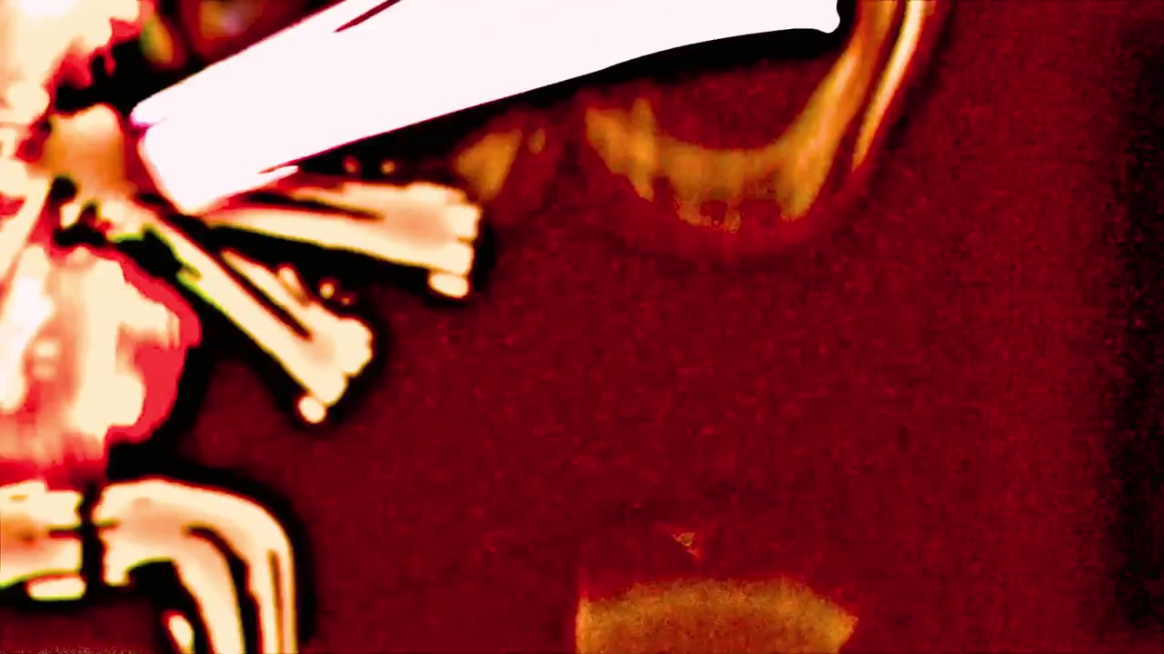 Motion Graphics Abstratos com Linhas Brancas Brilhantes e Fundo Vermelho