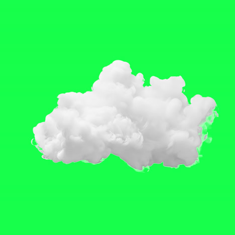 Fluffy cloud animation isolated asset, transparent 4K video, alpha channel, ProRes 4444