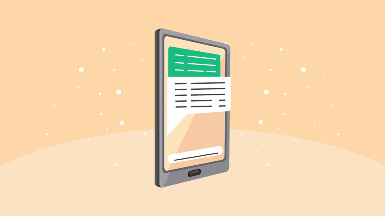 animación de chat con burbujas de habla en el teléfono inteligente