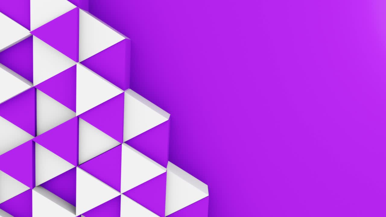 abstract 3d triángulo formas de fondo con diferentes colores vista superior. conjunto de imágenes de animación de bucle 4k.