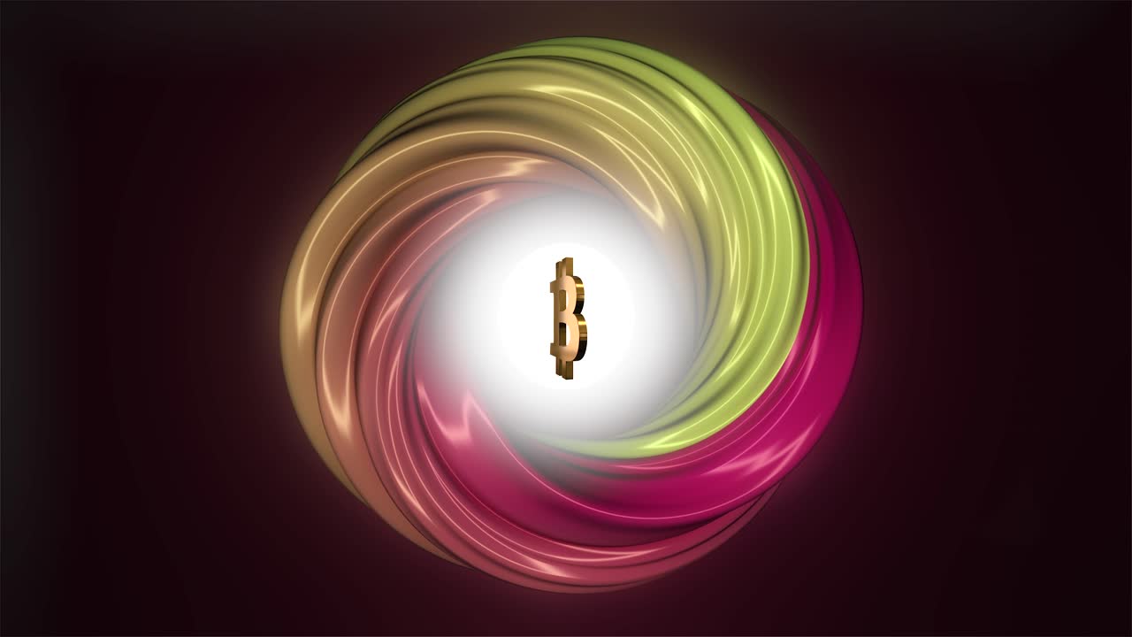 diseño abstracto del símbolo de bitcoin