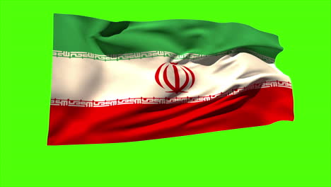 Iranische-Nationalflagge-Weht-Im-Wind