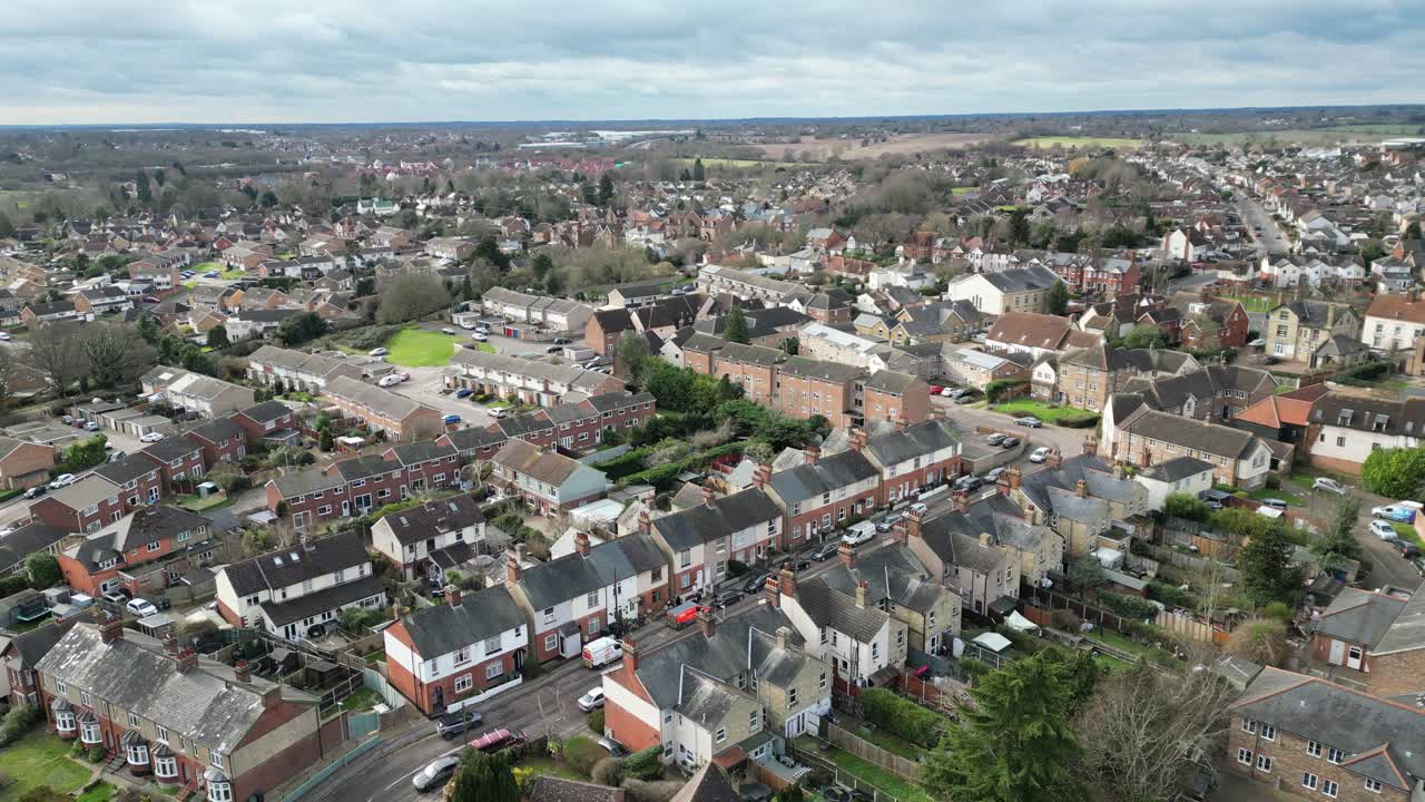 urbanización braintree essex reino unido drone, antena