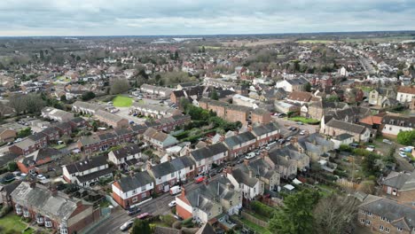 Wohnsiedlung-Braintree-Essex-UK-Drohne,-Antenne