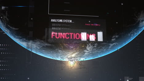 animación del procesamiento de datos en todo el mundo en segundo plano