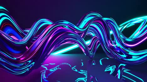ondas de neón abstractas