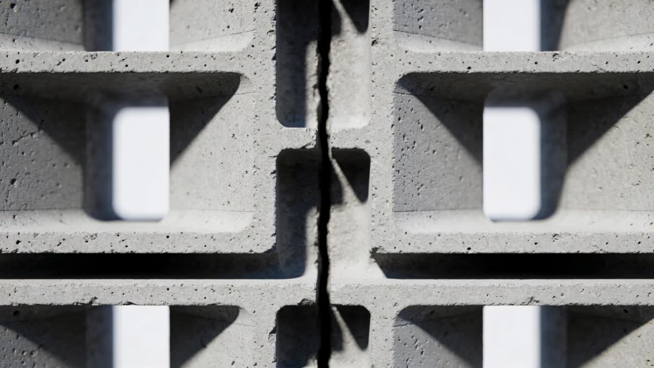 Cucitura centrale che rivela un bordo sfilacciato mentre la luce sposta le ombre attraverso nuclei cavi, supportando il design.