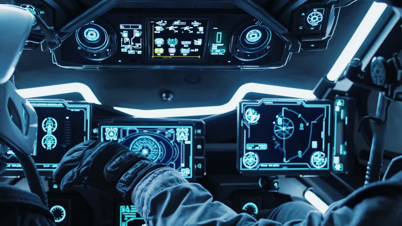 Spaceship Cockpit Interior
