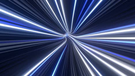 volando a la velocidad de la luz dentro de un cable de fibra óptica futura transferencia de datos - 4k animación de fondo de movimiento de bucle sin costuras