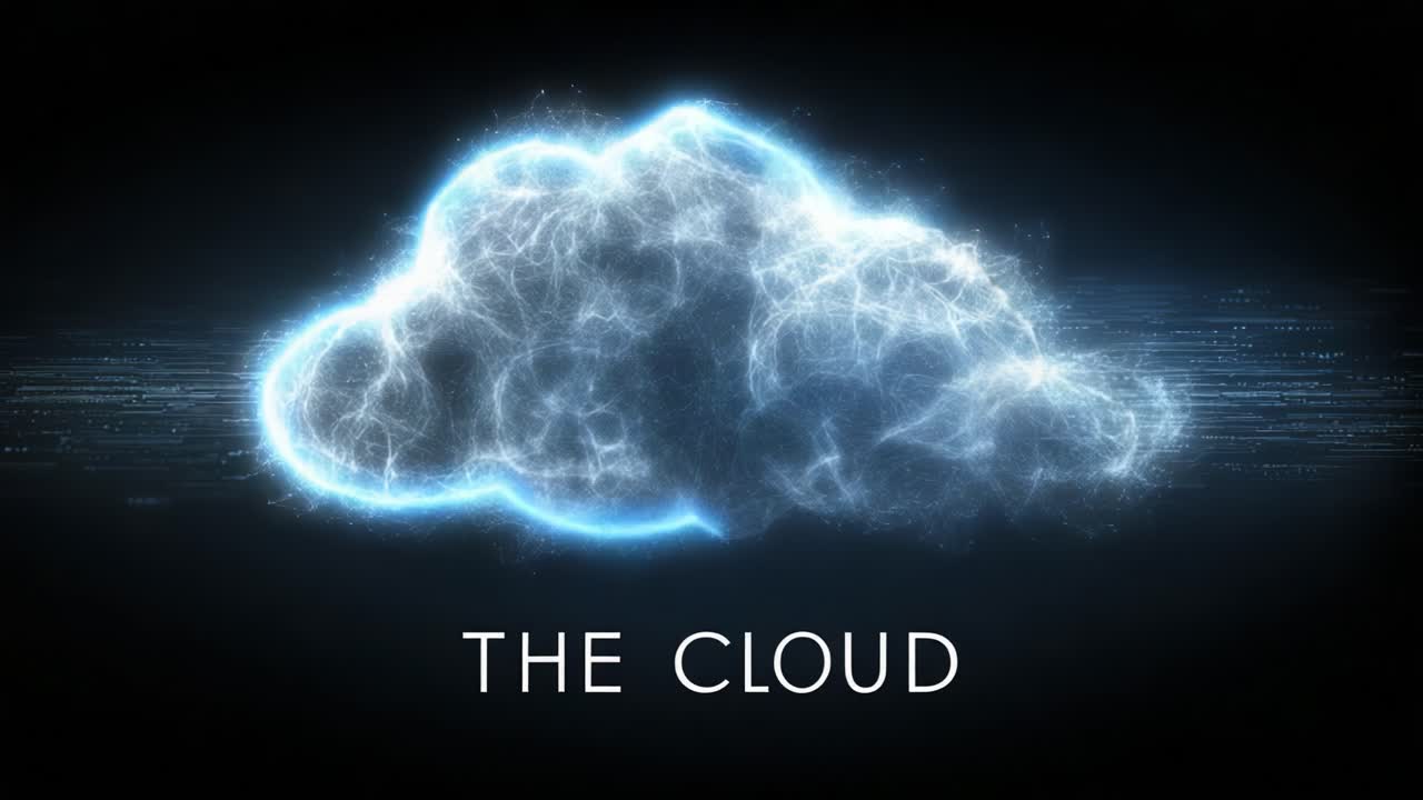 A Visual Representation of the Cloud: Capturing the Essence of Digital Storage, Connectivity, and Modern Technology in a Stunning Display of Light and Motion