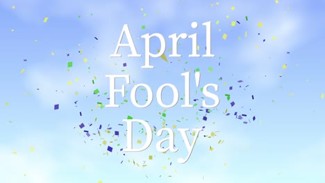 4월의 어리석은 영어 메시지 텍스트 애니메이션 모션 그래픽