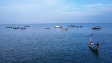 Fishing-boats-anchored-in-front-of-the-marina-in-Vung-Tau-iin-early-morning-light