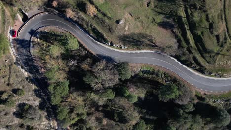 Camino-Sinuoso-A-Través-De-Frondosos-Bosques-Y-Campos-Verdes-En-La-Región-De-Tavertet,-Barcelona