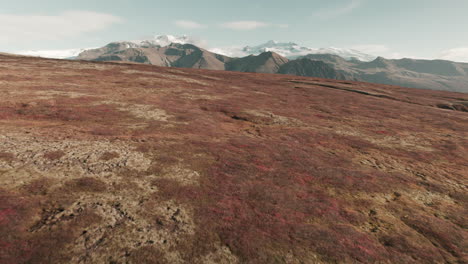 flyover above barren iceland landscape